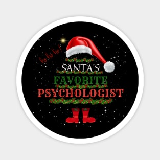 Santa's Favorite Psychologist Christmas Gift Magnet